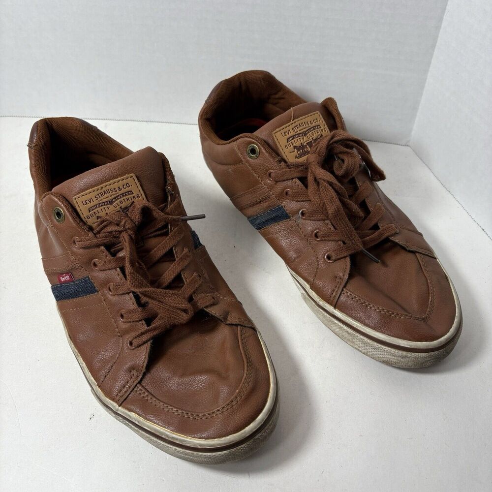 Levis Sneakers Mens Size 12 Turner Nappa Casual 51821809H Brown Lace Up D2